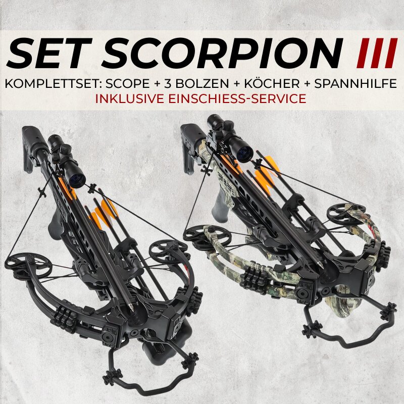 SPECIAL] X-BOW Scorpion III - 405 fps / 200 lbs - inkl. Einschießser,  460,00 €